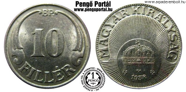 1938-as 10 fillres - (1938 10 fillr)